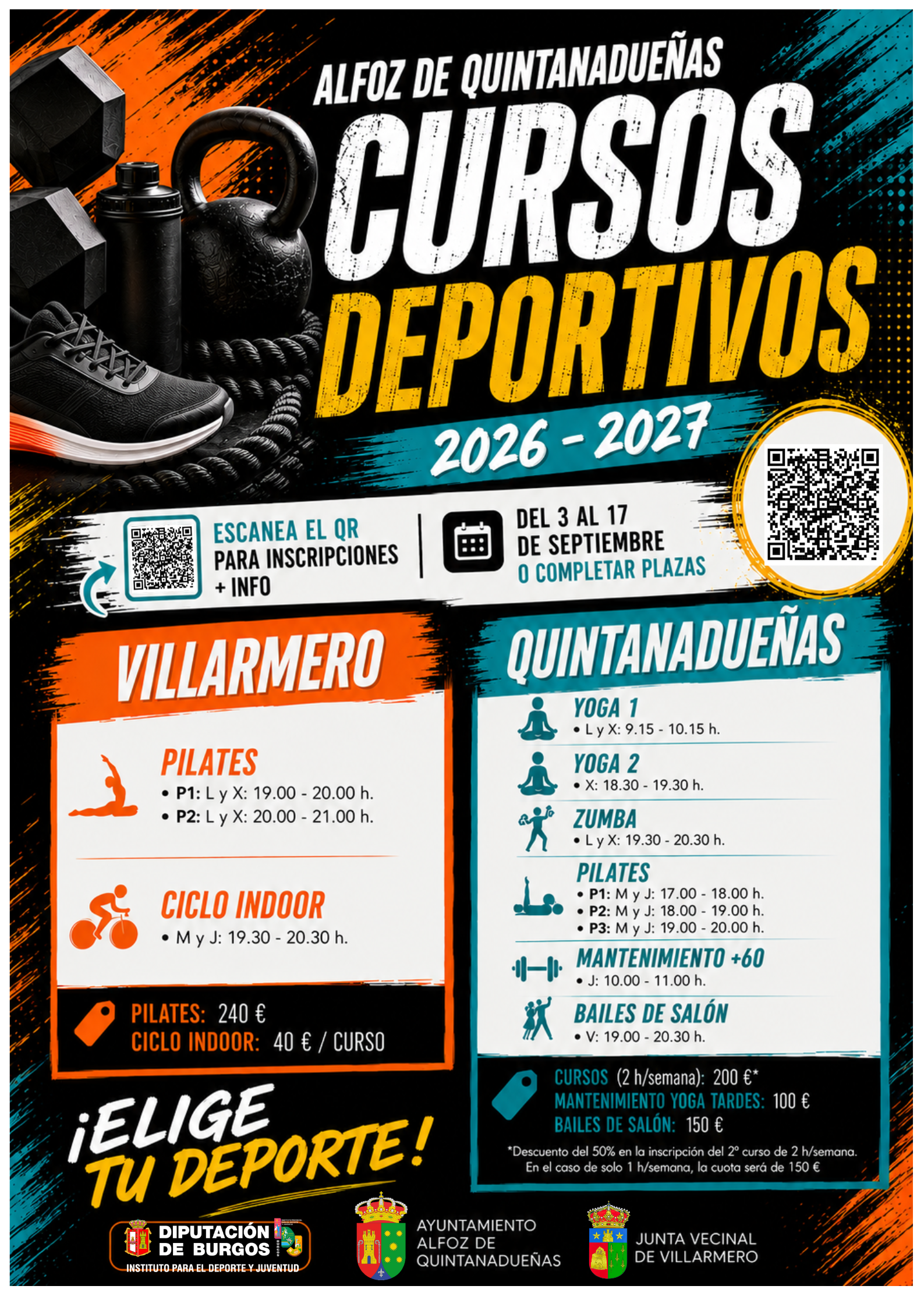 CURSOS DEPORTIVOS 26 - 27, Alfoz de Quintanadueñas